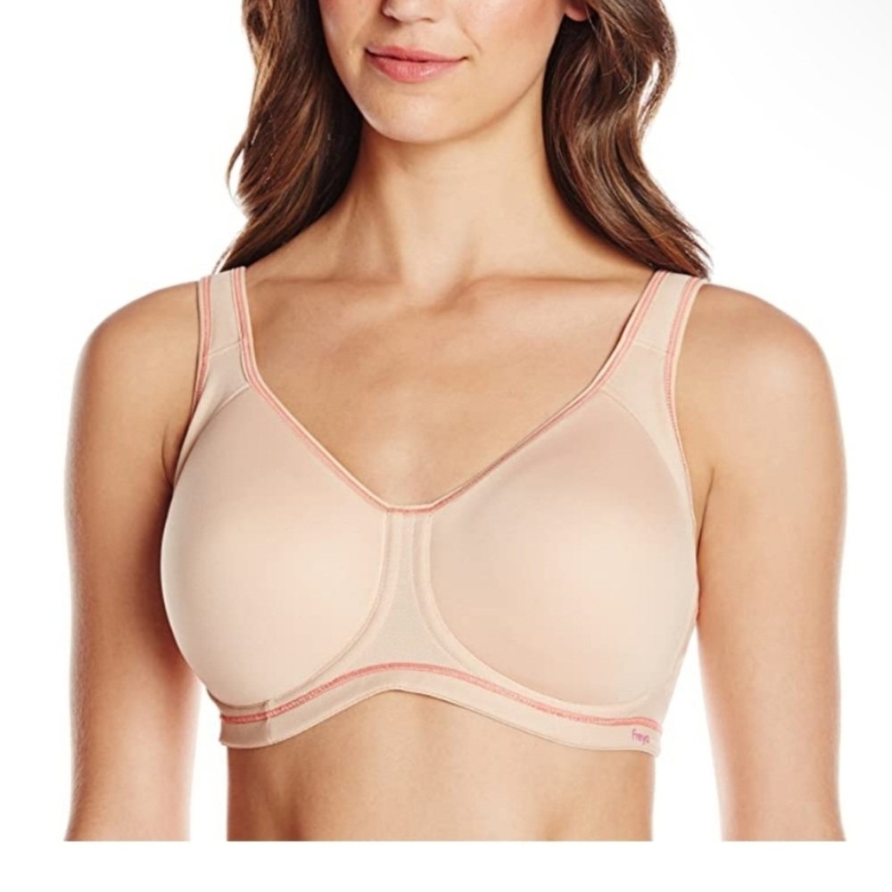 Freya Active Sonic AA4892 High Impact Sport Bra Size 38D US NUDE Breathable